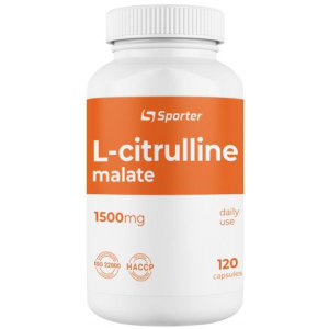 Аминокислота Sporter L-Citrulline malate 1500 мг 120 капсулы (4820249720257) в Днепре