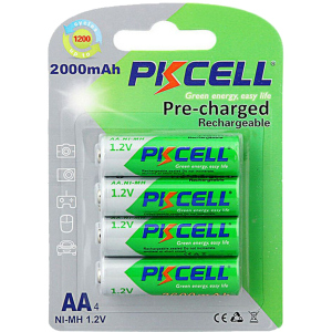 Аккумулятор PkCell 1.2V AA 2000 мАч NiMH Already Charged 4 шт (PC/AA2000-4B) надежный