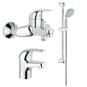 Набір змішувачів Grohe Euroeco 124428 краща модель в Дніпрі