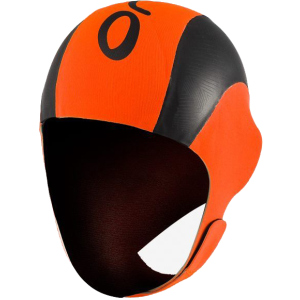 Неопренова шапочка Orca High Visibility Neoprene Swim Cap Orange/Black (LA424854) краща модель в Дніпрі