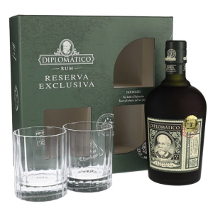 Ром Diplomatico Reserva Exclusiva 0.7 л 40% + 2 склянки (2134449344499) в Дніпрі