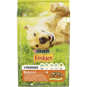 Сухой полнорационный корм для взрослых собак Purina Friskies с курицей и овощами 10 кг (7613031395491) в Днепре