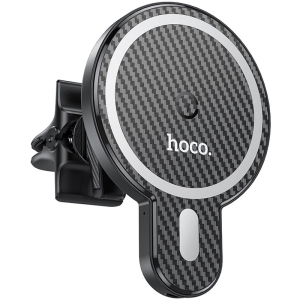 Автотримач Hoco CA85 Wireless 15W дефлектор Black