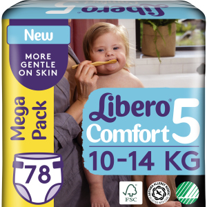 Підгузки Libero Ліберо Comfort 5 10-14 кг 78 шт одноразові (7322541083346) ТОП в Дніпрі