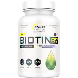 Витамины Genius Nutrition Biotin B7 60 таблеток (7355438599552) лучшая модель в Днепре