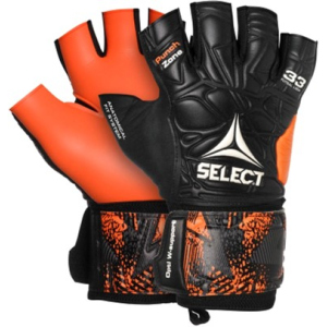 Вратарские перчатки Select Goalkepeer Gloves Futsal Liga 33 11 (201) Черно-оранжевые (5703543212095)