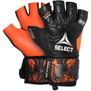 Воротарські рукавички Select Goalkeeper Gloves Futsal Liga 33 6 (201) Чорно/оранжеві (5703543212040)