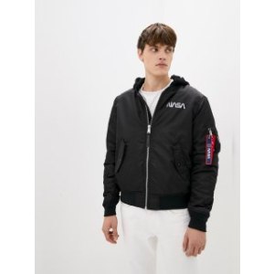 Куртка Airboss MA-1 Hooded NASA 2XL Black (707568225943_A) краща модель в Дніпрі