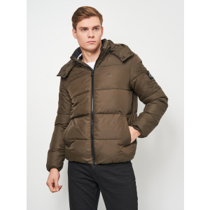 Пуховик Calvin Klein Jeans Essentials Non Down Jacket J30J319057-LBL L Black Olive (8719854518938) краща модель в Дніпрі