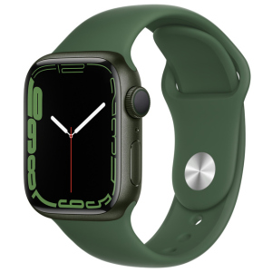 Смарт-годинник Apple Watch Series 7 GPS 41mm Green Aluminium Case with Green Sport Band (MKN03UL/A) краща модель в Дніпрі