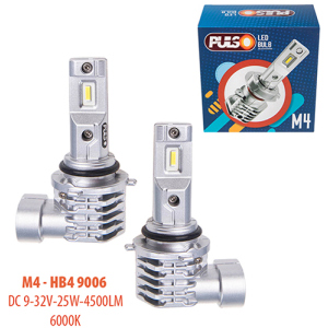 Автолампы Pulso M4-HB4 9006/LED-chips CREE/9-32v/2x25w/4500Lm/6000K (M4-HB4 9006) лучшая модель в Днепре