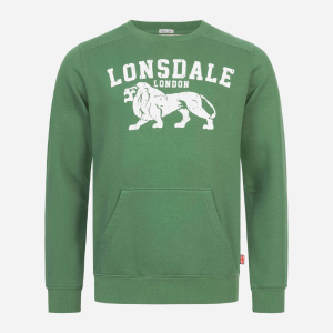 хороша модель Світшот Lonsdale KERSBROOK 117135-5005 XL Bottle Green/Ecru (4251522380552)