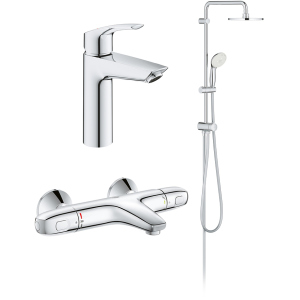 Набір змішувачів GROHE Eurosmart New UA34102TS0 (23324003+34155003+27389002) в Дніпрі