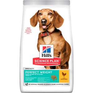 Сухой корм для поддержания веса у маленьких собак Hill's Science Plan Adult Perfect Weight Small & Mini з курицей - 1.5 кг (604255) (52742024783)