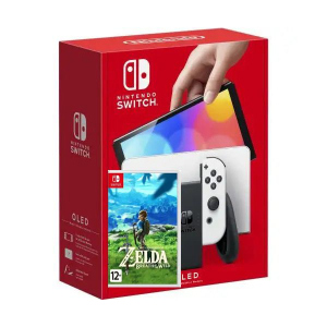 Nintendo Switch (OLED model) White + Гра The Legend of Zelda: Breath of the Wild (російська версія)