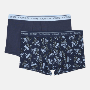 Труси-шорти Calvin Klein Underwear Trunk NB2385A-V6N M 2 шт Blue Shadow/Racing Print (8719854628507) рейтинг