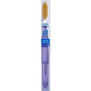 Зубная щетка Piave Medium с натуральной щетиной фиолетовый (8009315019617_фиолетовый) ТОП в Днепре