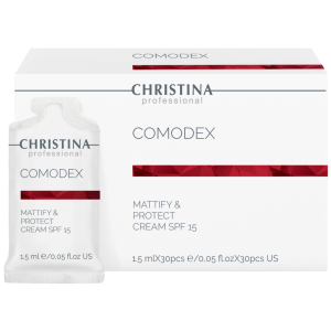 Матирующий защитный крем Christina Comodex Mattify & Protect Cream SPF 15 sachets kit 30 саше х 1.5 мл (7290100368275) в Днепре