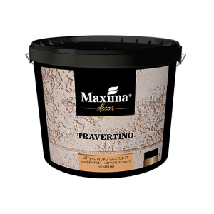 Штукатурка фасадная с эффектом натурального камня Travertino Maxima Decor - 15 кг (45658) ТОП в Днепре