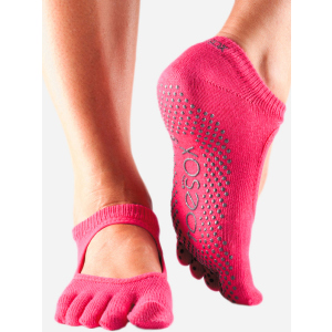 Шкарпетки ToeSox Grip Full Toe Bella L (43-45) Пурпурові (841090108661) ТОП в Дніпрі