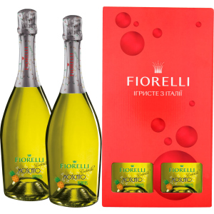 Подарунковий набір ігристих коктейлів Fiorelli Moscato Ananas золотистий солодкий 0.75 л 6.5% + Fiorelli Moscato Ananas золотистий солодкий 0.75 л 6.5% (0733102570231)