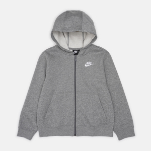 Толстовка детская Nike B NSW Hoodie Fz Club DA5067-091 134-140 см S+ Серая (0194496411294) лучшая модель в Днепре