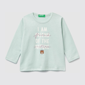 Футболка с длинными рукавами United Colors of Benetton 3ATNC14TM.P-37R 90 см (8033379762073) лучшая модель в Днепре