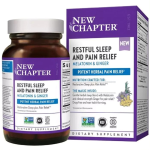 Спокійний безболісний сон, Restful Sleep + Pain Relief, New Chapter, 30 вегетаріанських капсул (727783903433) в Дніпрі