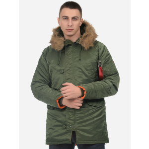 Парку Alpha Industries Slim Fit N-3B Parka 2XL Sage/Orange надійний