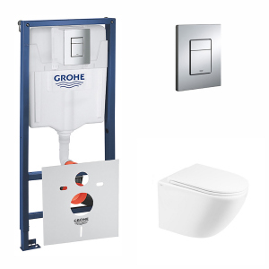 Набор инсталляция 4 в 1 Grohe Rapid SL 38772001 + унитаз с сиденьем Qtap Robin QT1333046ENRW в Днепре