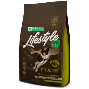 Сухой беззерновой корм для собак Nature's Protection Lifestyle Grain Free Poultry Adult All Breeds с птицей 1.5 кг (NPLS45675) (4771317456755)