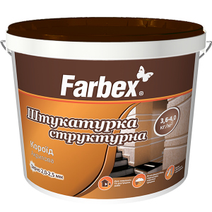 Штукатурка структурна акрилова «Короїд» Farbex білий 18 кг в Днепре