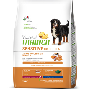 Сухий корм для собак Natural Trainer Dog Sensitive Adult Medium&Maxi з лососем та цільними зернами 3 кг (8059149252452) в Дніпрі