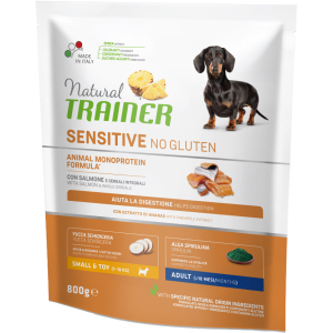 Сухой корм для собак Natural Trainer Dog Sensitive Adult Mini With Salmon с лососем и цельными зернами 800 г (8015699252168)