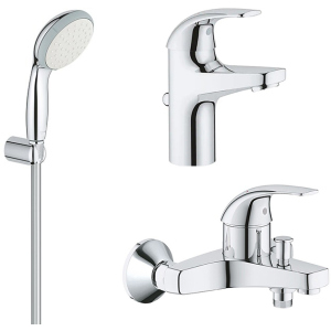 Набір змішувачів GROHE Start Curve 126746 (23805000+23768000+26198000) краща модель в Дніпрі