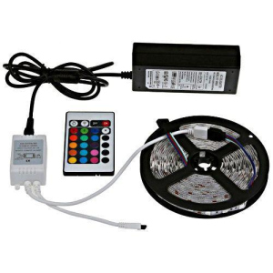 Світлодіодна стрічка SMD 5050 300 LED RGB 5м з пультом та блоком живлення в Дніпрі