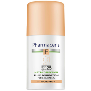 Матирующий тональный флюид Pharmaceris F SPF25 сужающий поры Слоновая кость 30 мл (5900717153622) в Днепре