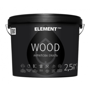 Аква-антисептик для дерева ELEMENT PRO WOODSTAIN, 2,5 л ГОРІХ ТОП в Дніпрі