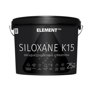 Фасадна штукатурка ELEMENT PRO SILOXANE K15 25 кг Прозора краща модель в Дніпрі