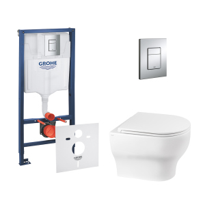 Набір інсталяція 4 в 1 Grohe Rapid SL 38772001 + унітаз з сидінням Qtap Aries QT0333063ERW рейтинг