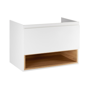 Тумба подвесная Qtap Robin 800х580х437 White/Whitish oak QT1374TPВ8001WWO ТОП в Днепре