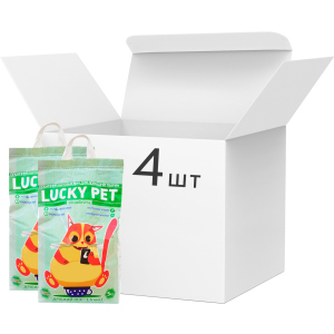 Упаковка наповнювача для котячого туалету Luсky Pet дрібний Бентонітовий комкуючий 5 кг х 4 шт (4820224210100)