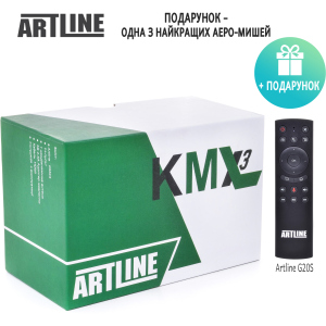 ARTLINE TvBox KMX3 4/32GB + Пульт AirMouse Voice Control G20 в подарунок!