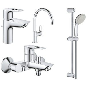 Набір змішувачів Grohe BauLoop NEW 123225KE (22054001 + 23602001 + 31232001 + 27598001) ТОП в Дніпрі