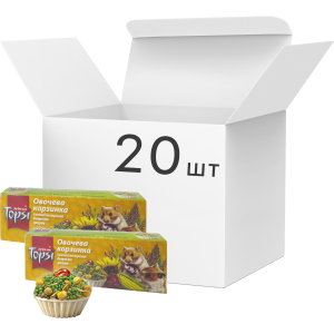 Упаковка корму для гризунів Topsi Кошики овочеві 45 г 20 шт (14820122208602)