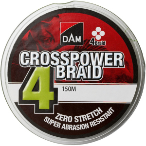 Шнур DAM Crosspower 4-Braid 150 м 0.10 мм 4.5 кг Зелений (66575) ТОП в Дніпрі