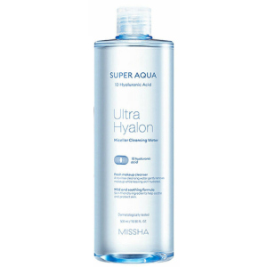 купить Мицеллярная вода Missha Super Aqua Ultra Hyalron Micellar Cleansing Water 500 мл (8809643507295)