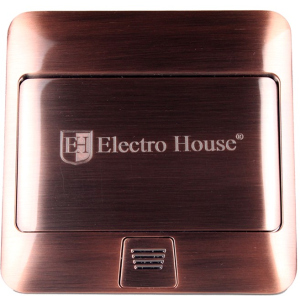 Висувний люк Electro House 16А + 2 USB виходу 2.1А IP44 Антична мідь (EH-F007)