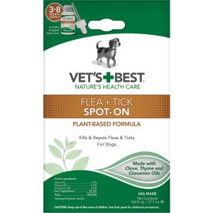 Краплі Vet's Best Flea&amp;Tick Spot On від бліх та кліщів для собак 17.7 мл (vb10472) в Дніпрі