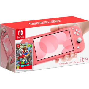 Nintendo Switch Lite Coral + Гра Super Mario Odyssey (російська версія) в Дніпрі